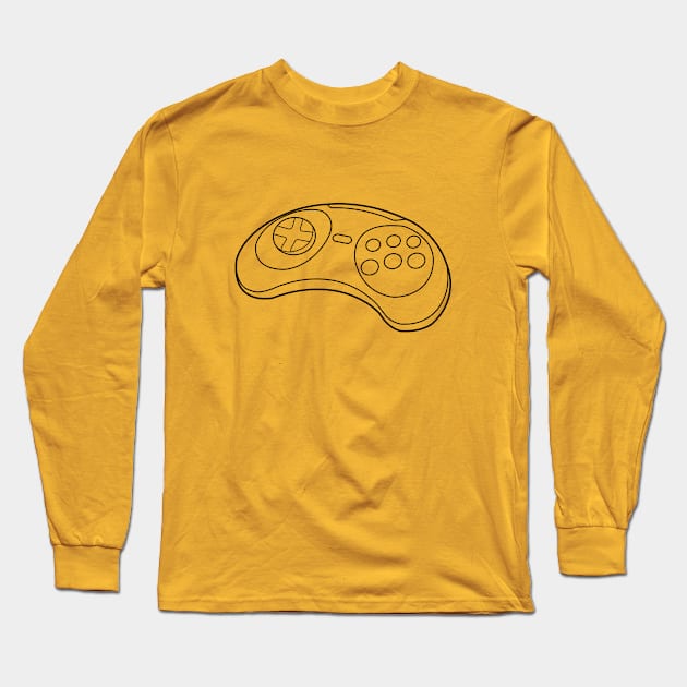 16-bit retro videogame controller Long Sleeve T-Shirt by Olipix